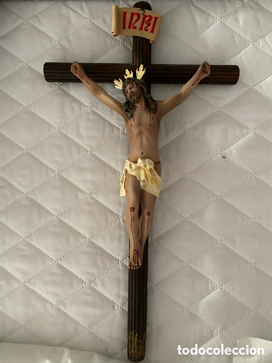Antig&uuml;edades: Cristo crucificado industrial - Foto 2