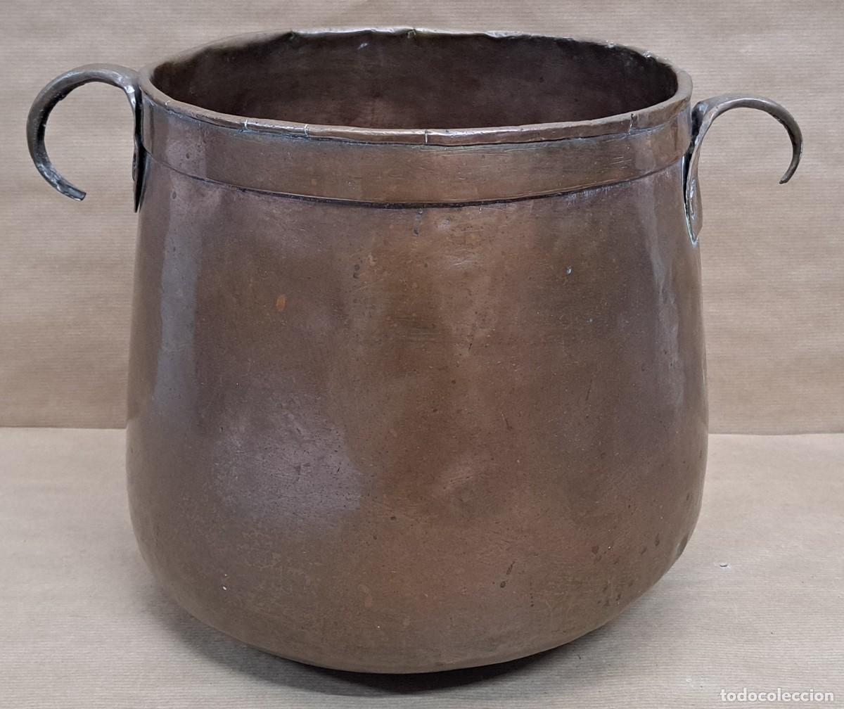 Antig&uuml;edades: Olla de cobre, siglo XIX - Foto 1