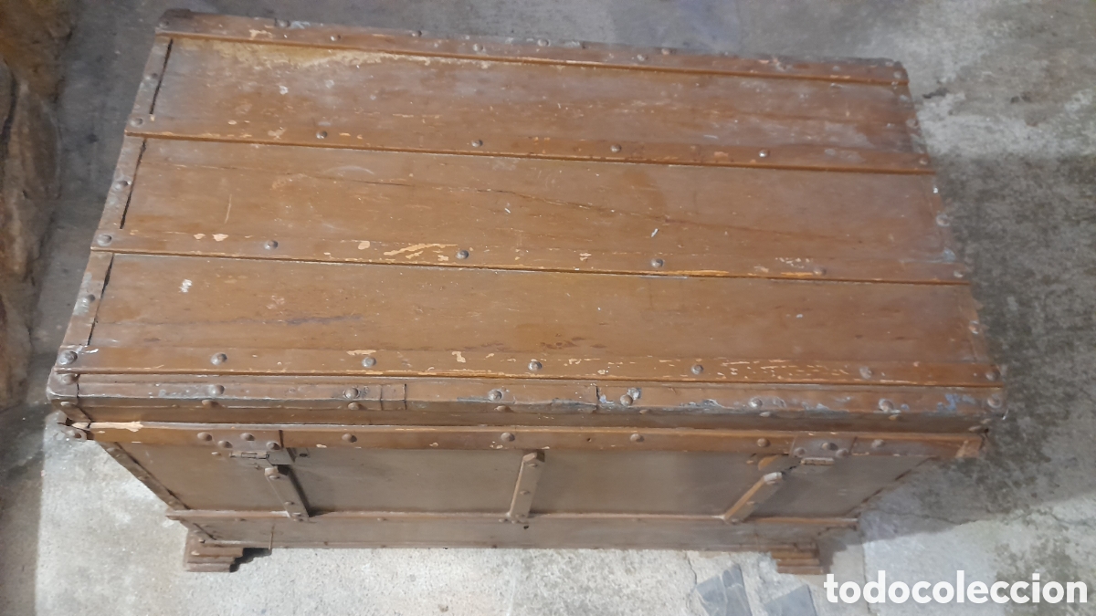 Antig&uuml;edades: Antiguo baul de madera para restaurar - Foto 2