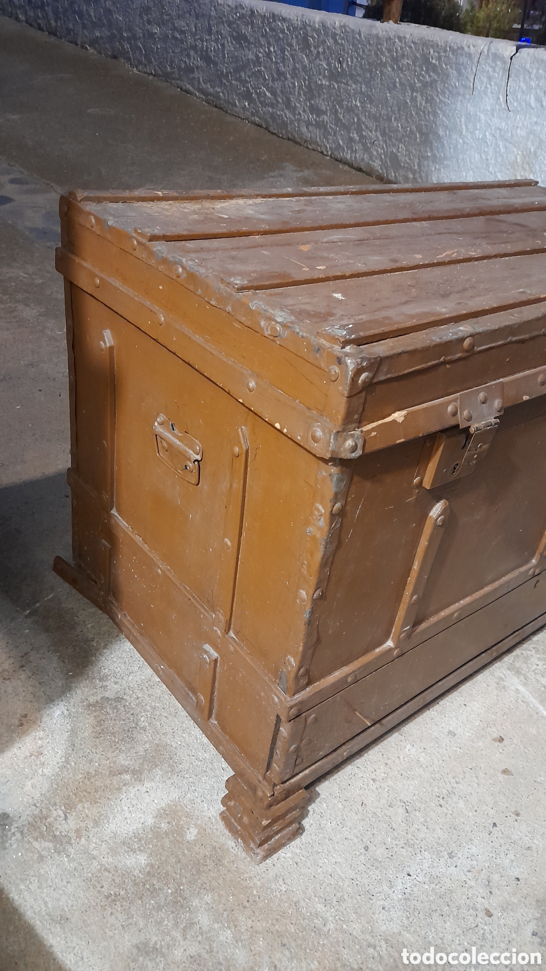 Antig&uuml;edades: Antiguo baul de madera para restaurar - Foto 3