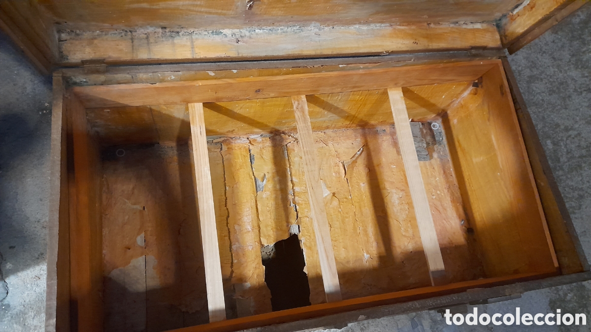 Antig&uuml;edades: Antiguo baul de madera para restaurar - Foto 7