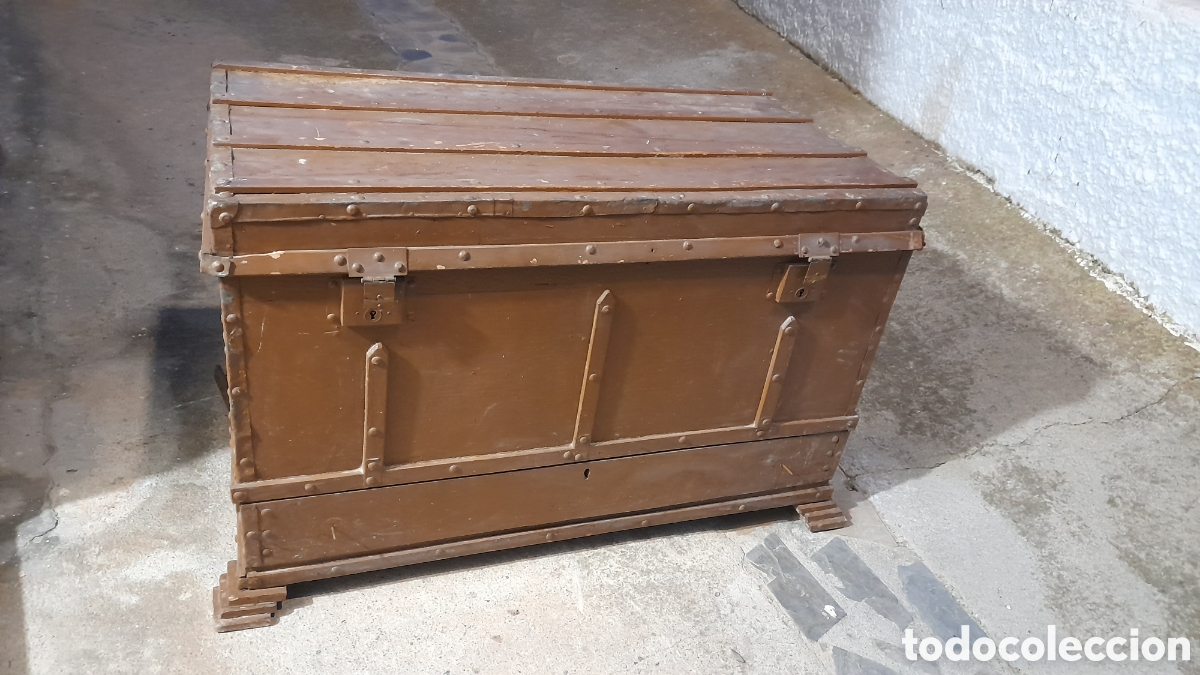 Antig&uuml;edades: Antiguo baul de madera para restaurar - Foto 1