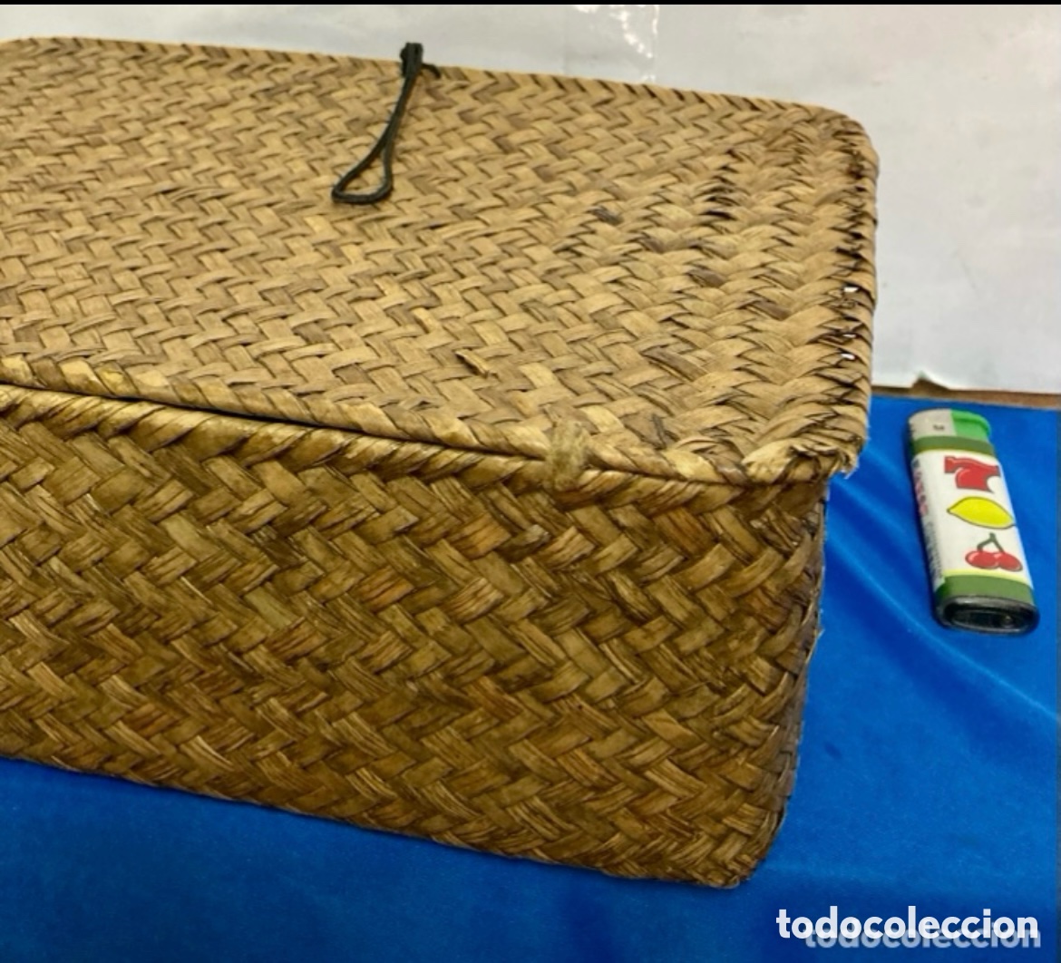 Antig&uuml;edades: COSTURERO DE MIMBRE ANTIGUO - Foto 2