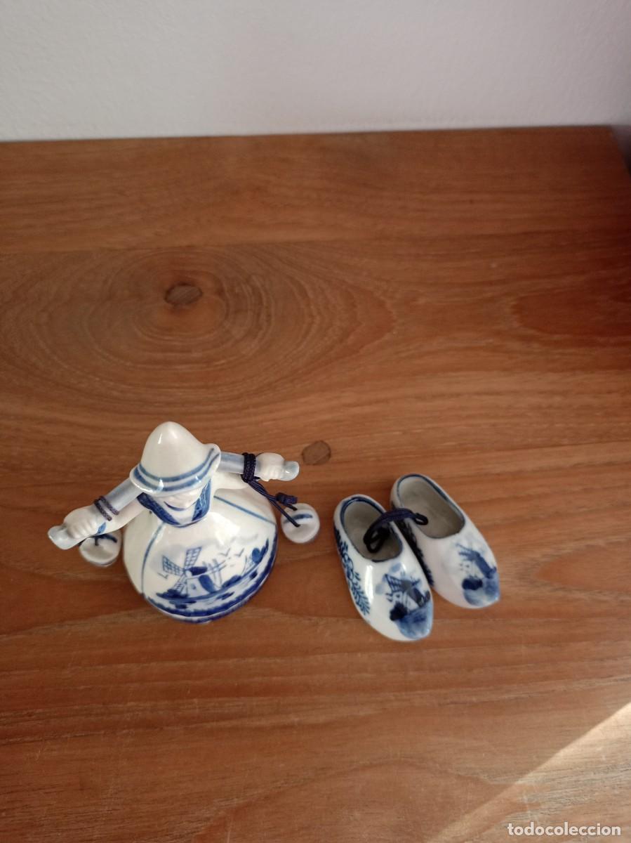 Antig&uuml;edades: LOTE DE DOS PORCELANAS DELFT. HOLANDA. - Foto 3
