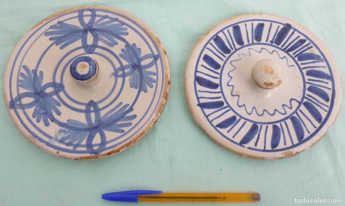 Antigüedades: tapas..ceramica ..esmaltada..redonda...