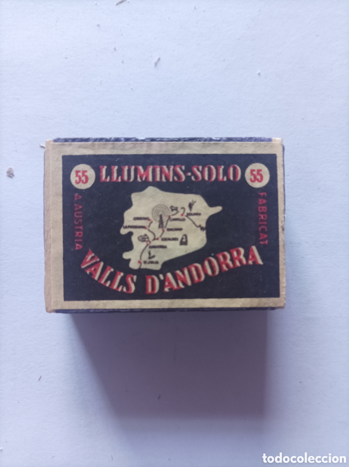 Antig&uuml;edades: ANDORRA. CAJA DE CERILLAS DE MADERA. - Foto 1