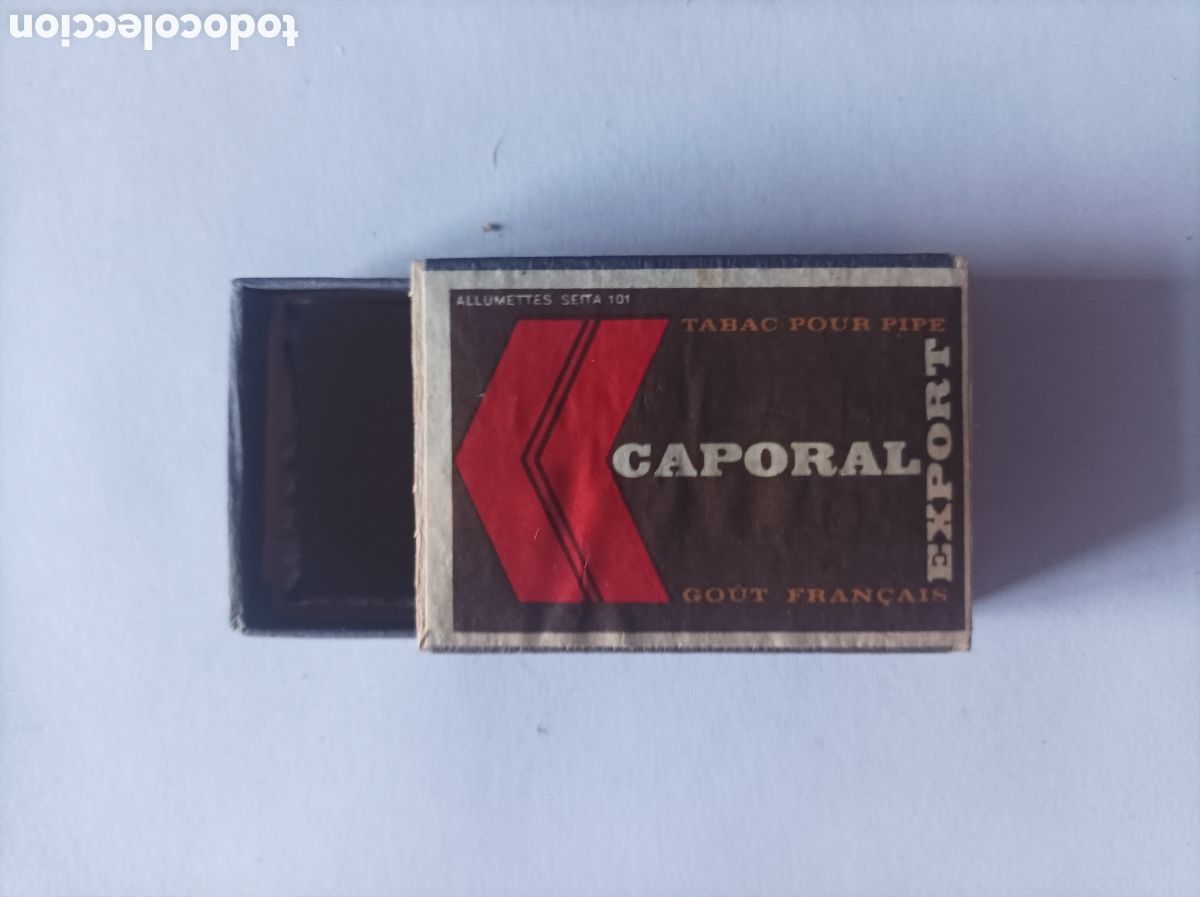 Antig&uuml;edades: CAPORAL. CAJA DE CERILLAS DE MADERA. - Foto 3