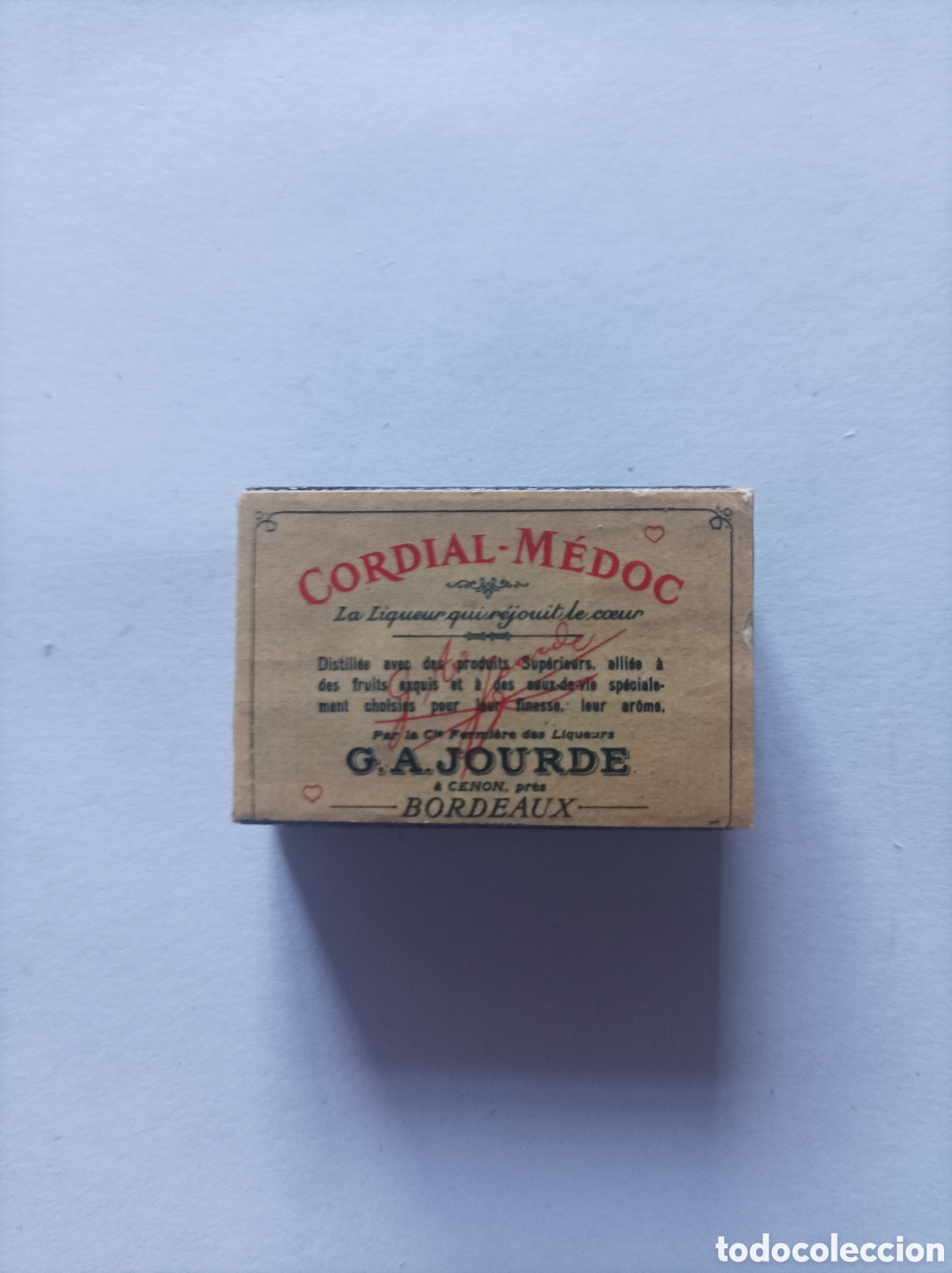 Antig&uuml;edades: BURDEOS. CAJA DE CERILLAS DE MADERA. FRANCIA. - Foto 1