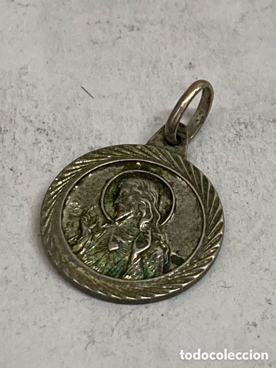 Antig&uuml;edades: Medalla de metal religioso /C366 - Foto 2