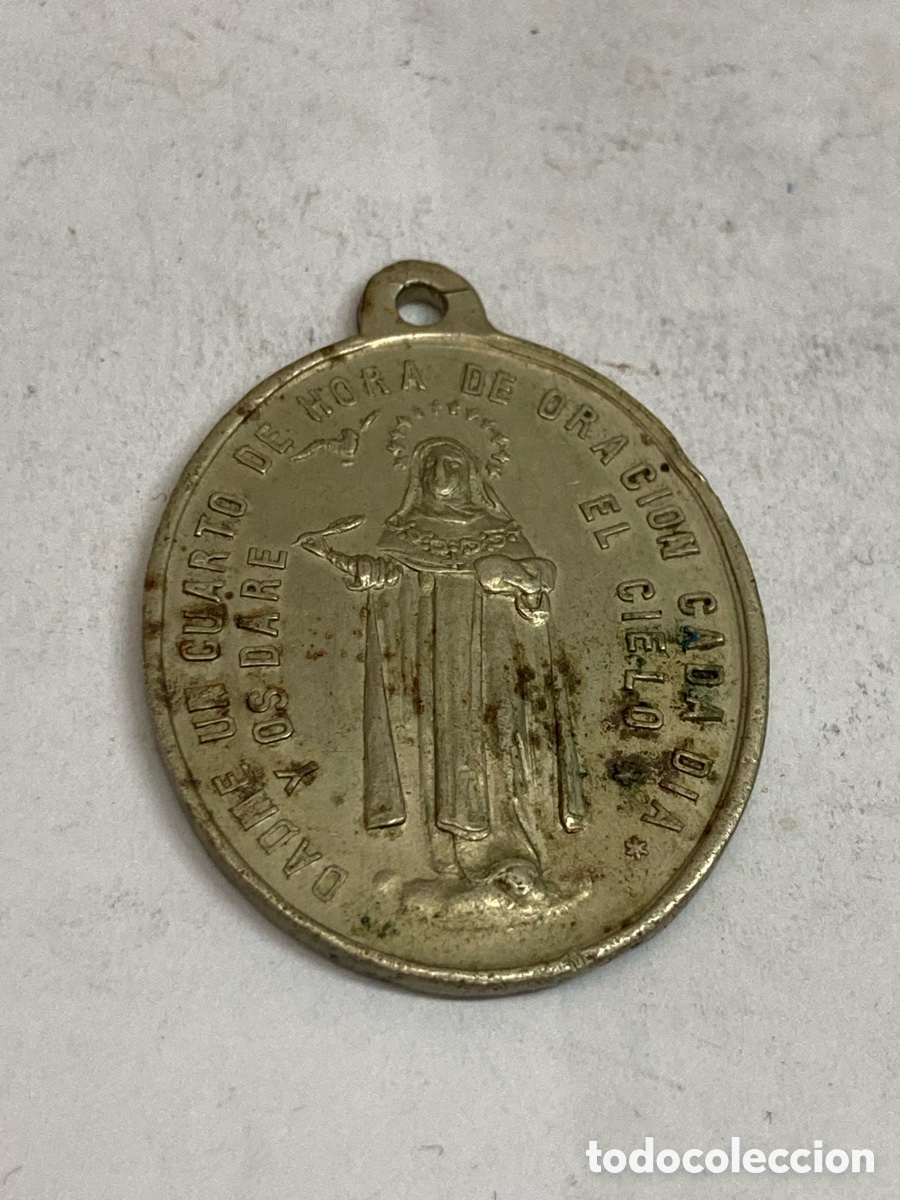 Antig&uuml;edades: Medalla de metal religiosa C366 - Foto 1