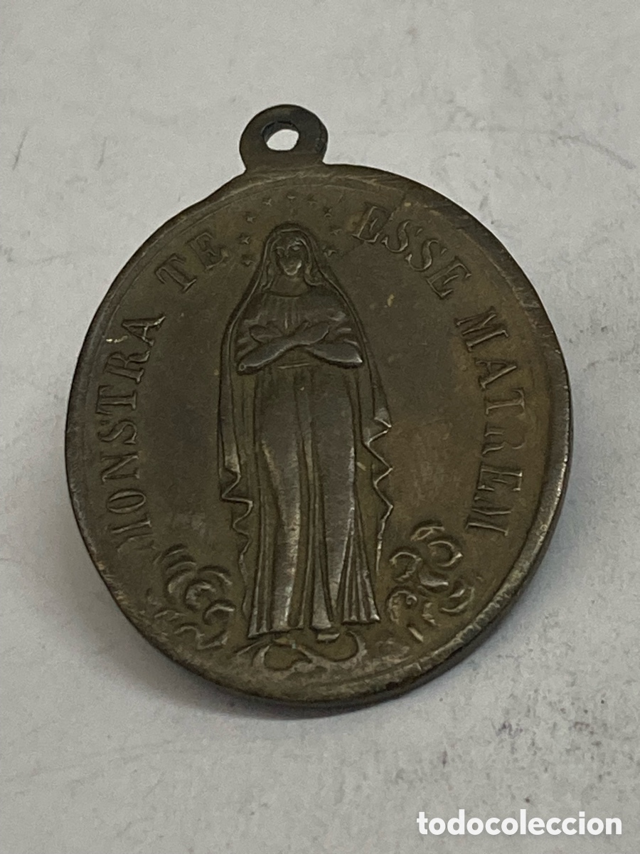 Antig&uuml;edades: Medalla de metal religiosa C366 - Foto 1