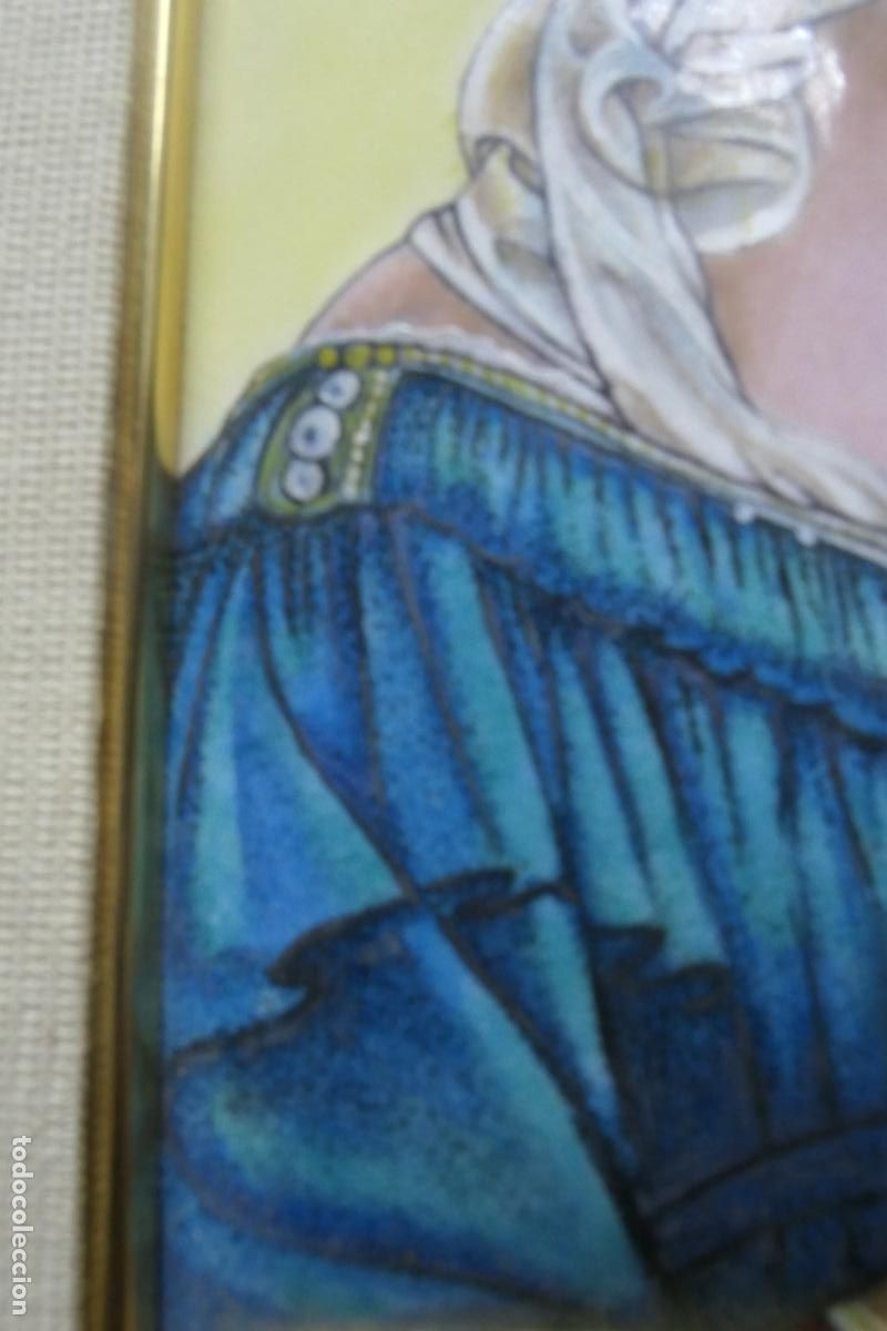 Antig&uuml;edades: Cuadro tipo esmalte. Virgen Maria - Foto 5