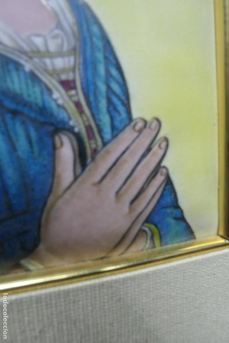Antig&uuml;edades: Cuadro tipo esmalte. Virgen Maria - Foto 9