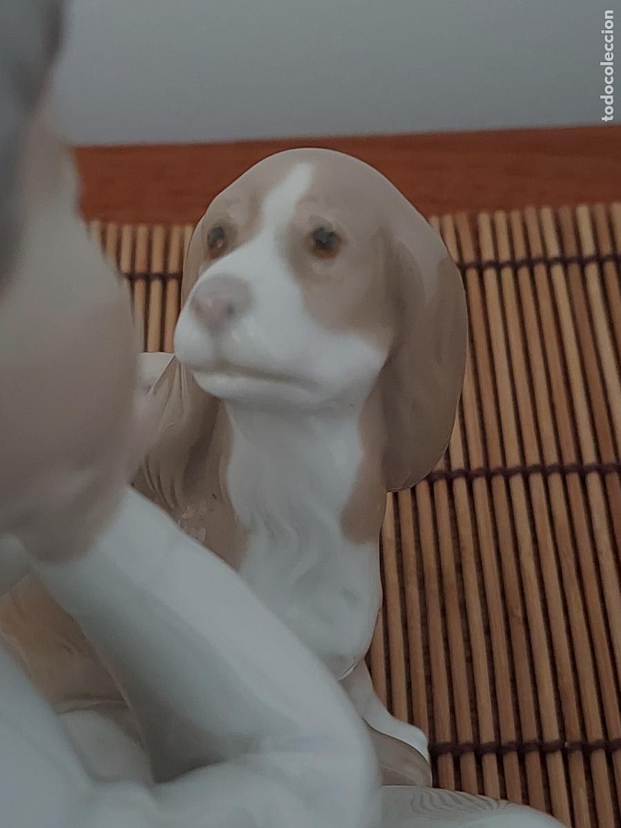 Antig&uuml;edades: Porcelana Lladr&oacute; ni&ntilde;o con perro - Foto 8