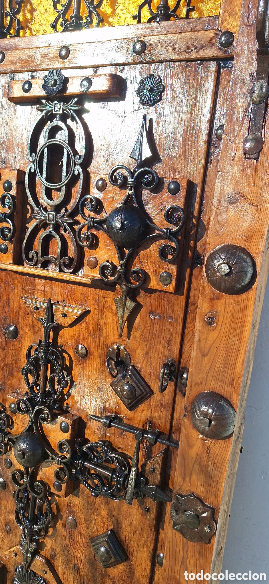 Antig&uuml;edades: Puerta antig&uuml;a de madera y forja - Foto 6