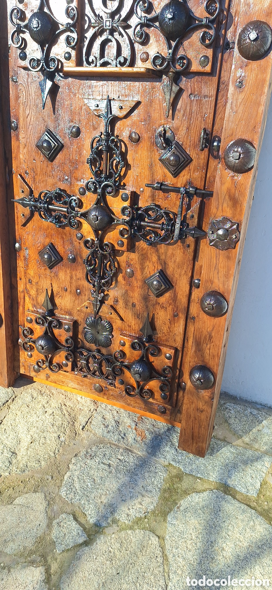 Antig&uuml;edades: Puerta antig&uuml;a de madera y forja - Foto 7