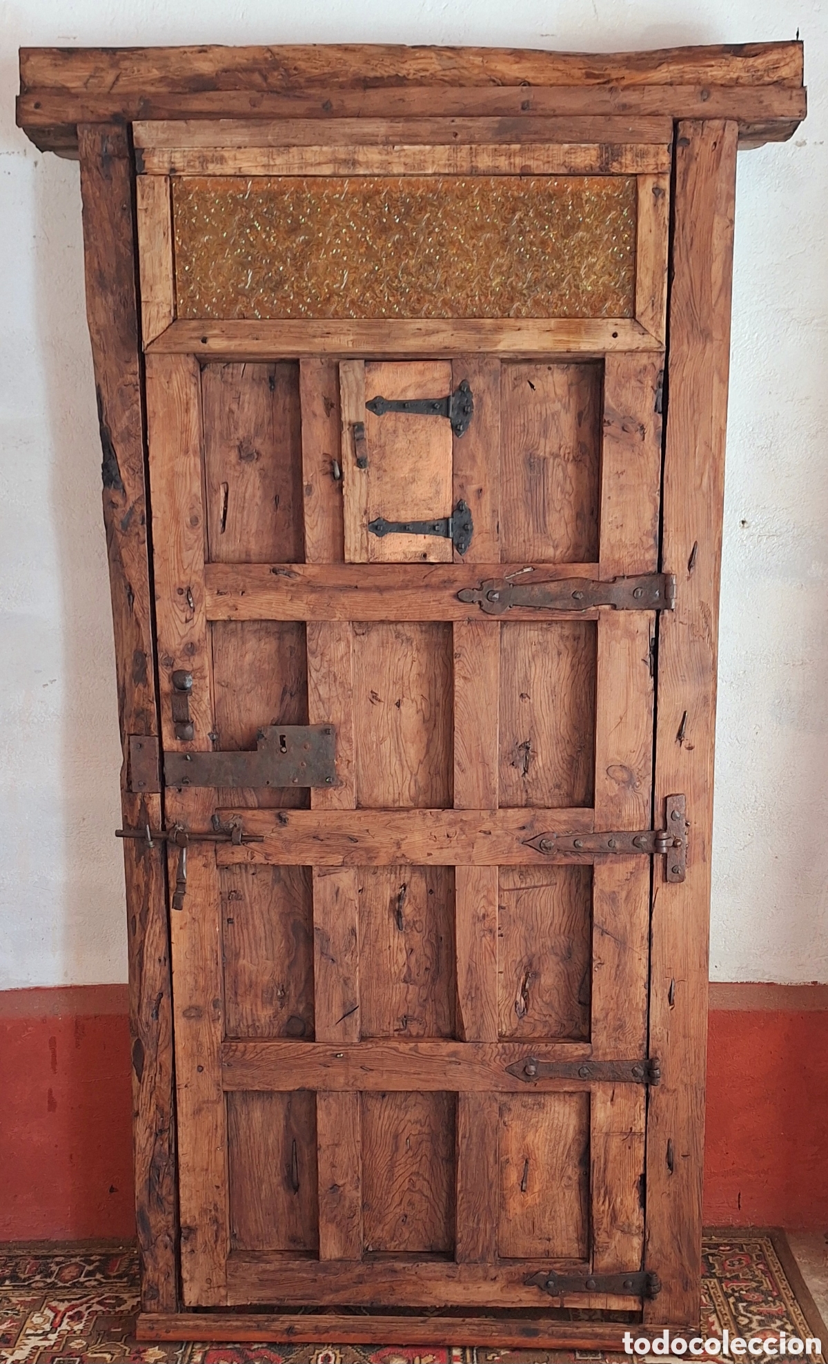 Antig&uuml;edades: Puerta antig&uuml;a de madera y forja - Foto 8
