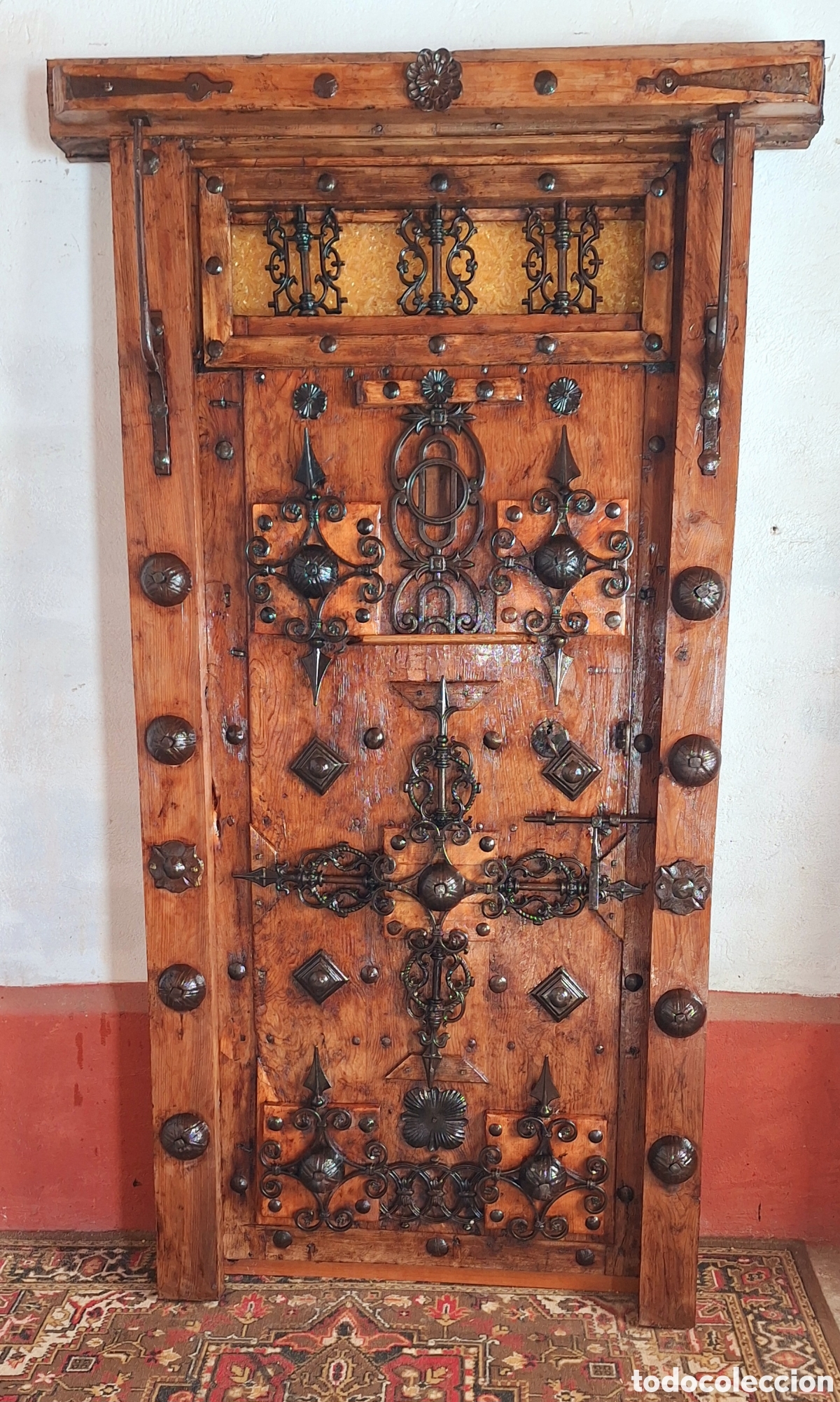 Antig&uuml;edades: Puerta antig&uuml;a de madera y forja - Foto 9