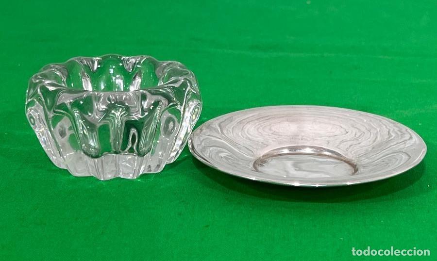 Antig&uuml;edades: Tintero con platito de plata - Foto 2
