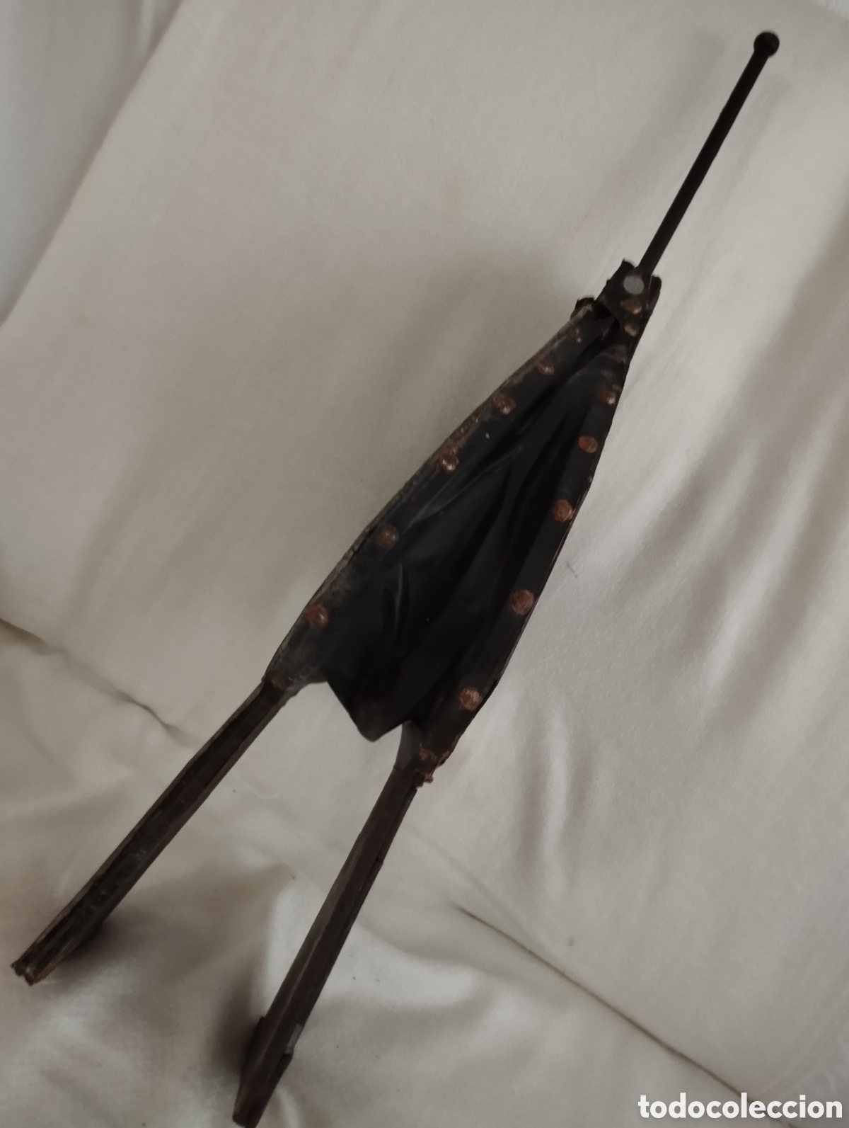 Antig&uuml;edades: Antiguo Fuelle Chimenea Lat&oacute;n. - Foto 3