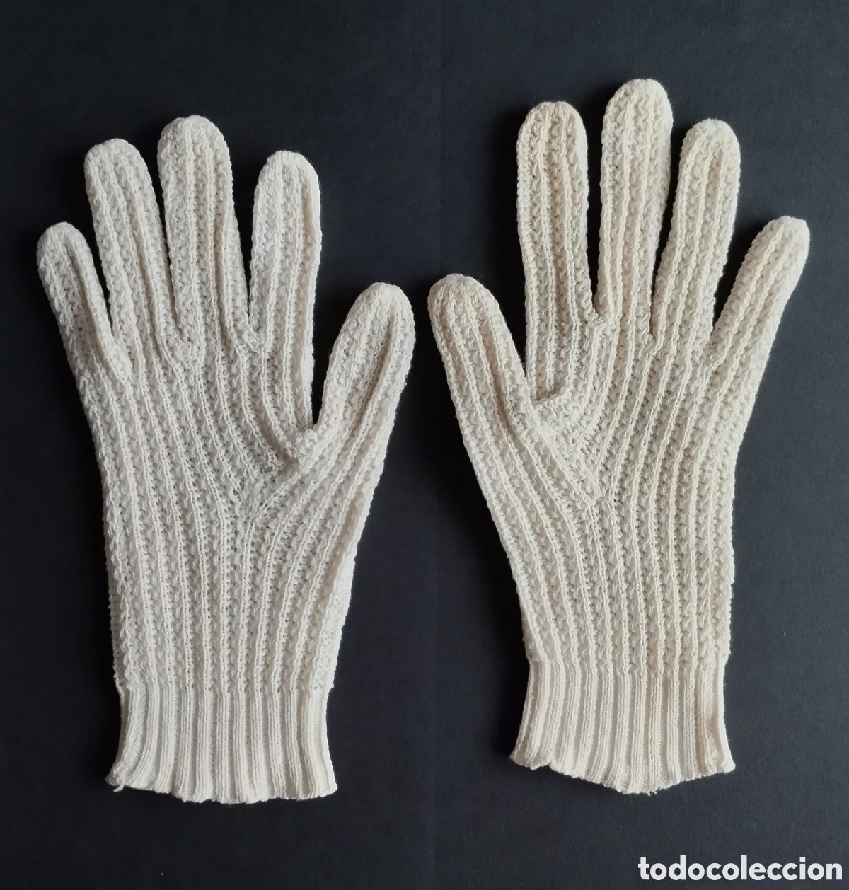 Antig&uuml;edades: Antiguos guantes de punto. - Foto 2