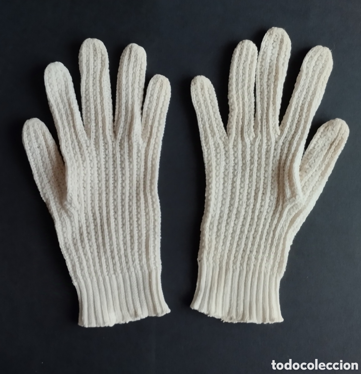 Antig&uuml;edades: Antiguos guantes de punto. - Foto 1