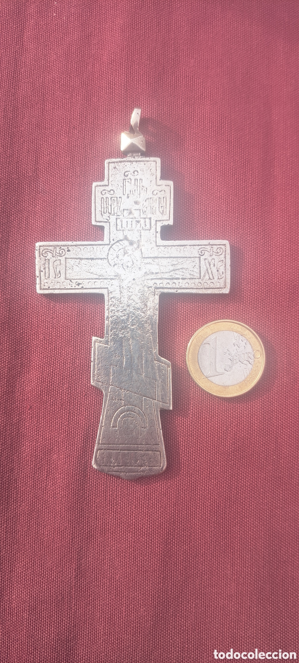 Antig&uuml;edades: Cruz plata ortodoxa antigua - Foto 3