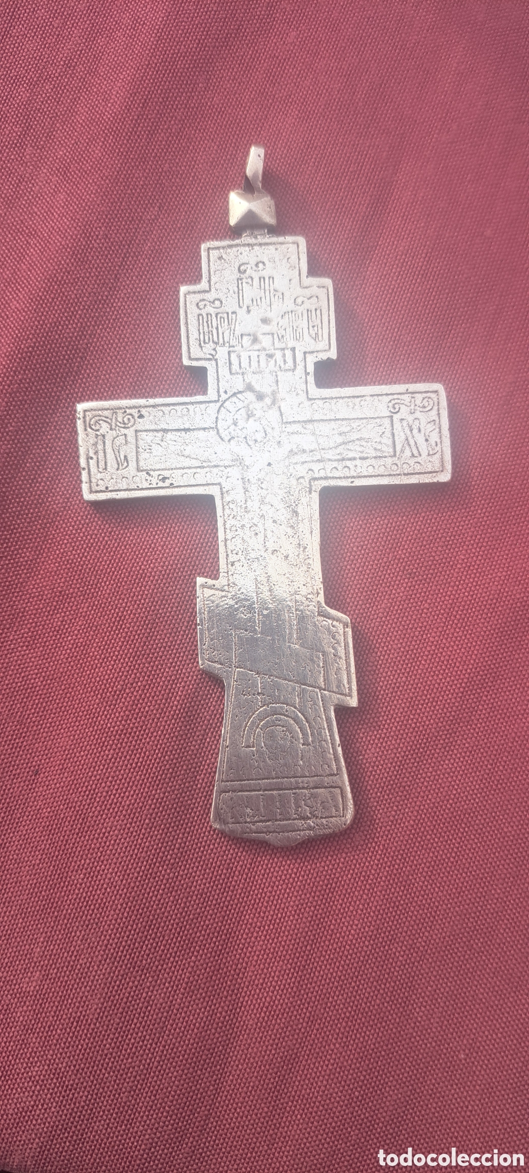Antig&uuml;edades: Cruz plata ortodoxa antigua - Foto 1