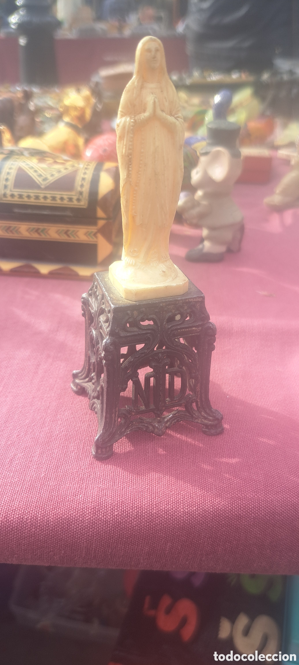 Antig&uuml;edades: Virgen sobre altar , Lourdes - Foto 1