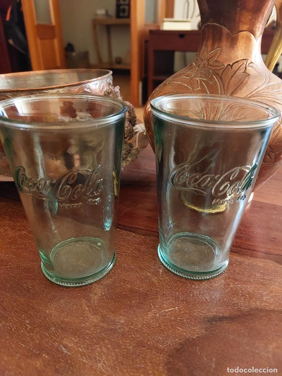 Antig&uuml;edades: 2 VASOS CRISTAL COCA COLA - Foto 1