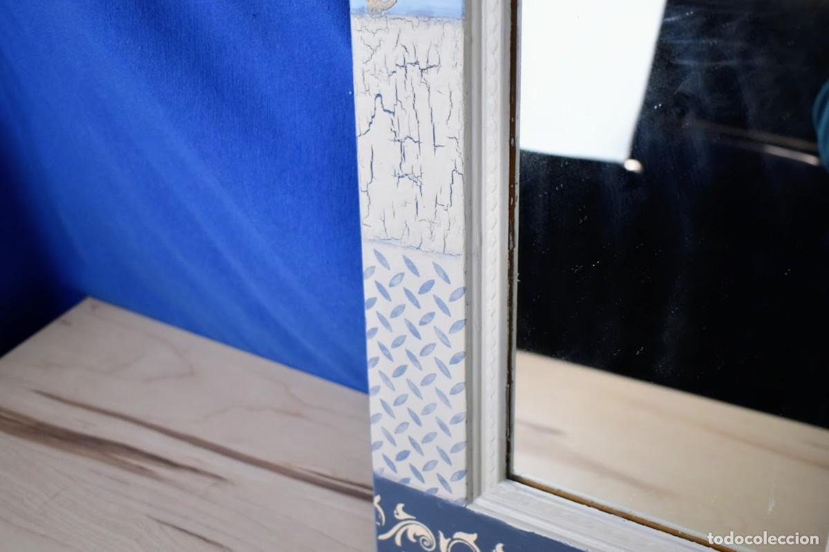Antig&uuml;edades: Bonito espejo de pared en madera - Foto 7