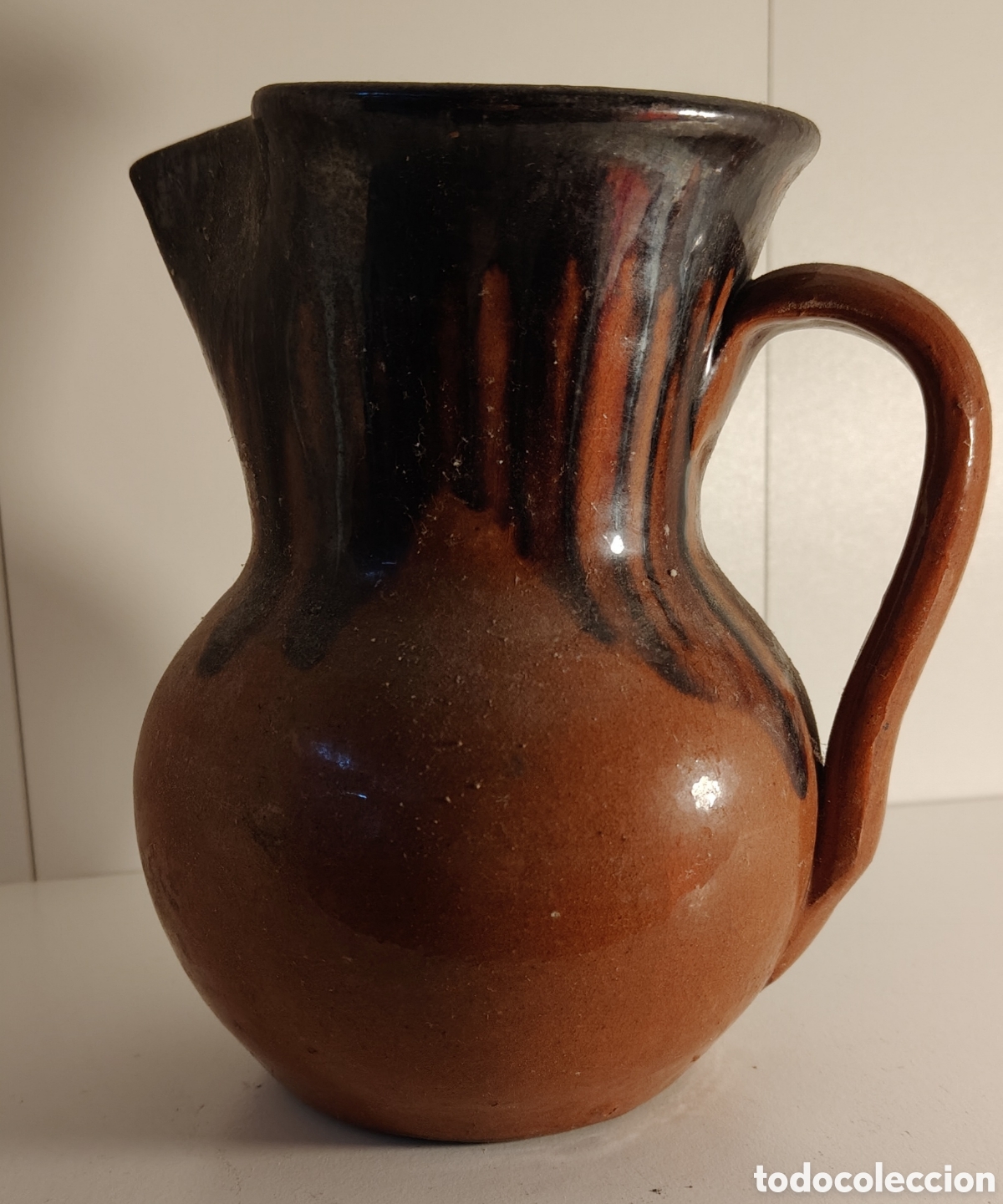 Antig&uuml;edades: Jarra de barro - 15 cm - sm05 - Foto 1