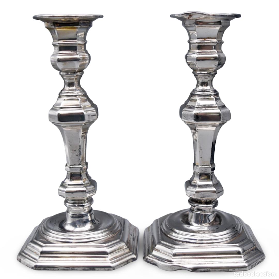 Antig&uuml;edades: Candeleros de plata - Pedro Dur&aacute;n - Foto 2