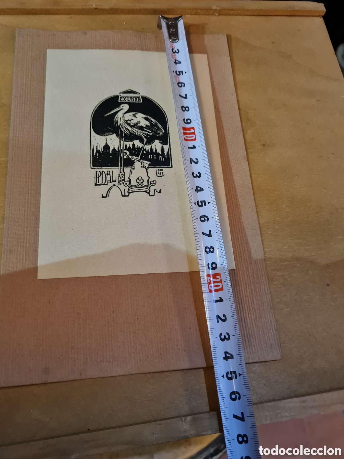 Antig&uuml;edades: Ex-libris dibujante Brunet - Foto 2