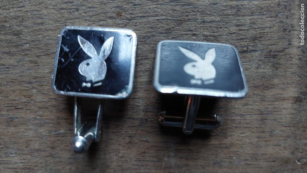 Antig&uuml;edades: Gemelos esmaltados Playboy - Foto 1
