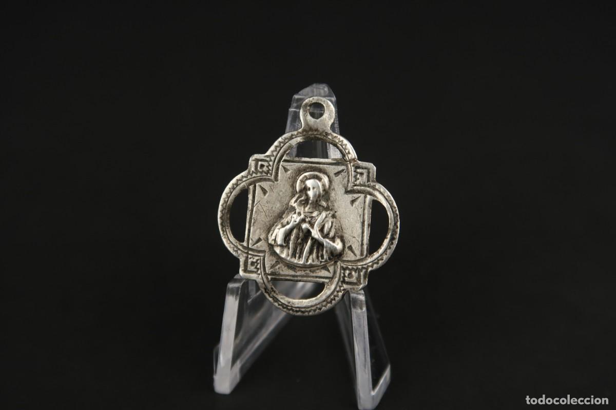 Antig&uuml;edades: Antigua Medalla Religiosa de Plata - Foto 2
