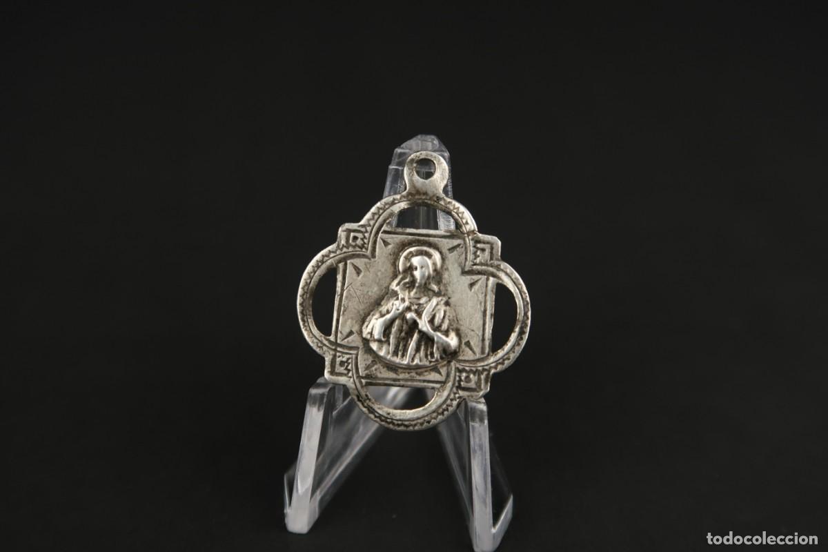 Antig&uuml;edades: Antigua Medalla Religiosa de Plata - Foto 3