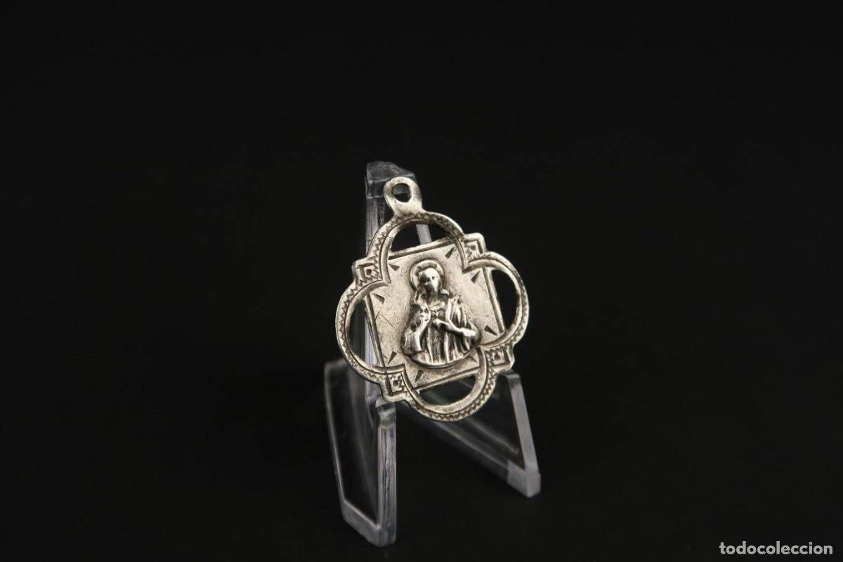 Antig&uuml;edades: Antigua Medalla Religiosa de Plata - Foto 4