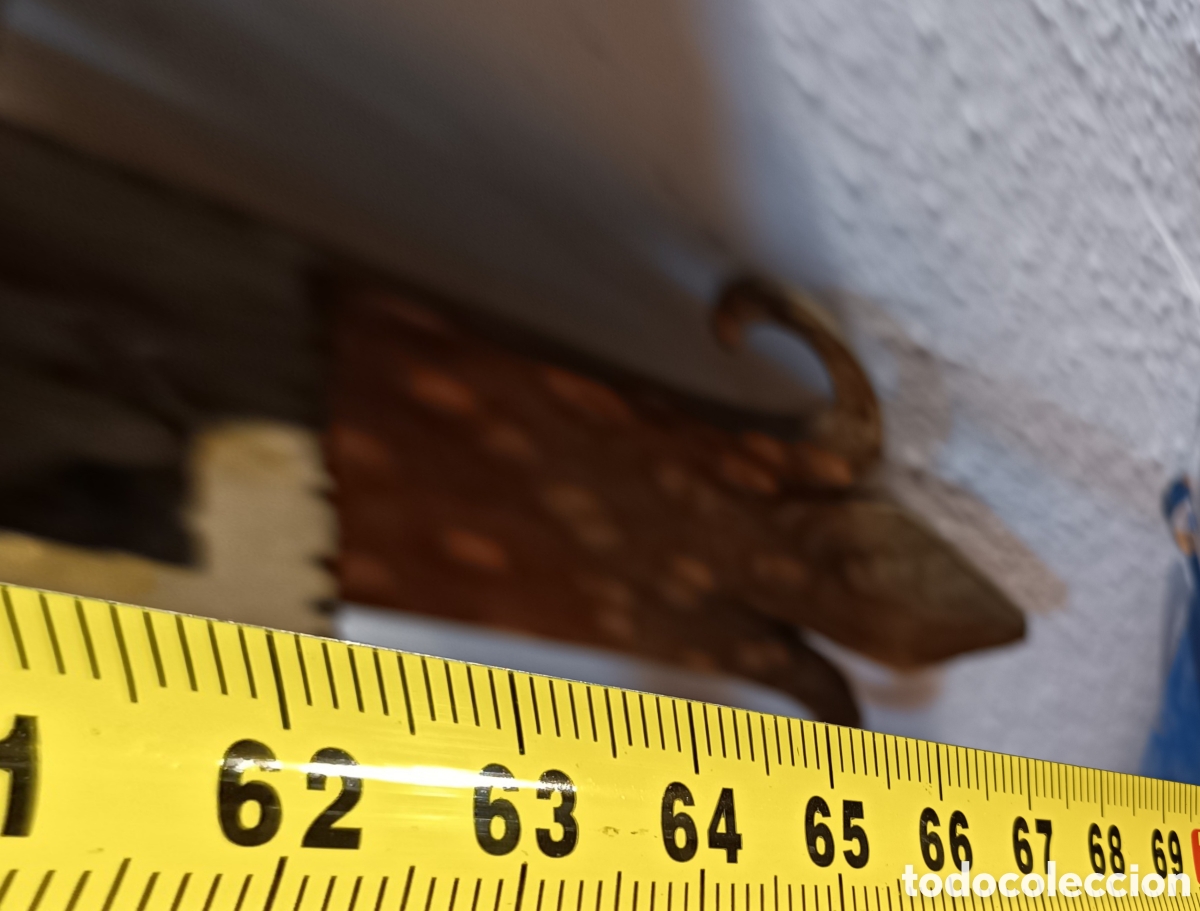 Antig&uuml;edades: APLIQUE DE PARED DE HIERRO DORADO CON 7 LUCES - Foto 12
