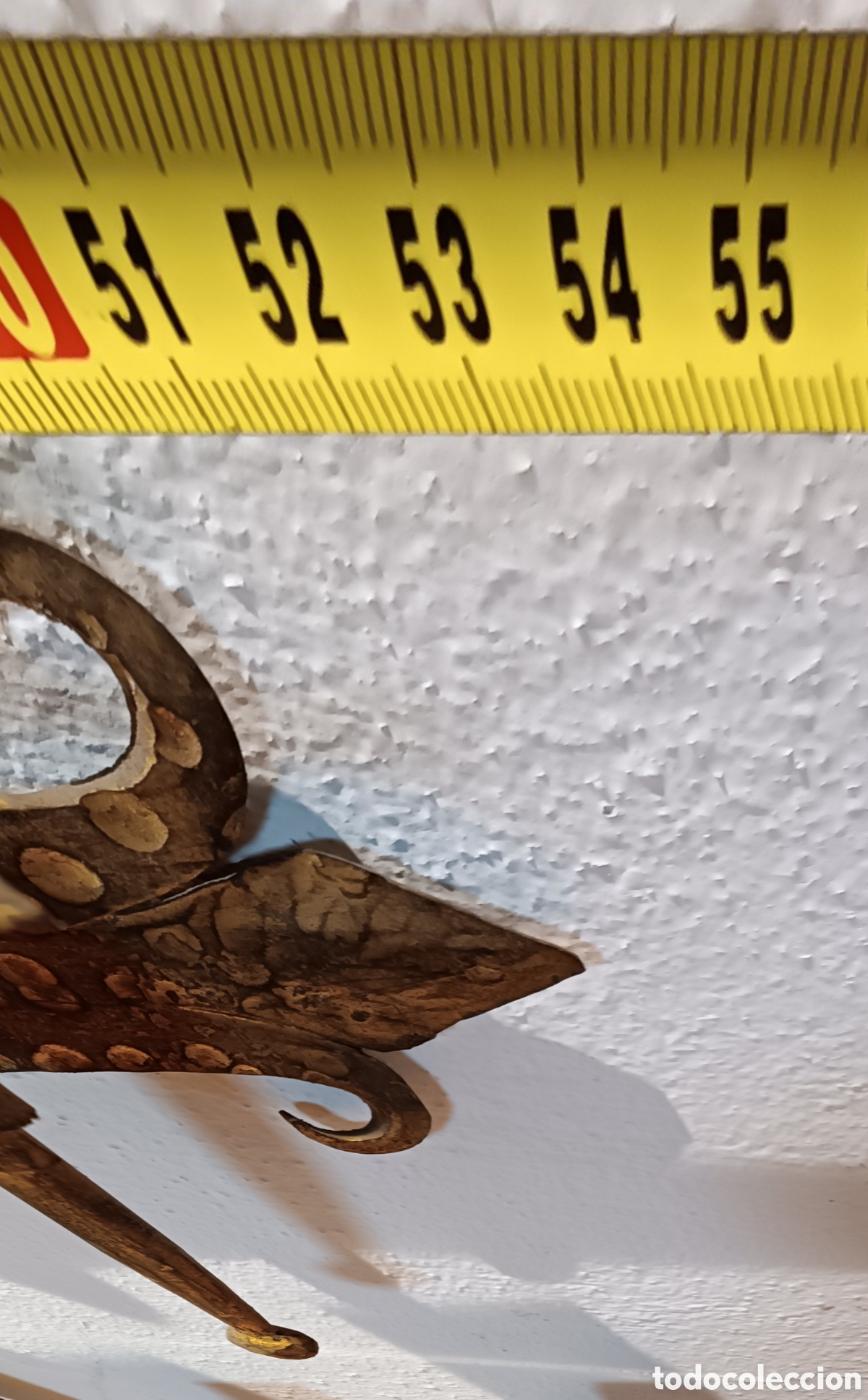 Antig&uuml;edades: APLIQUE DE PARED DE HIERRO DORADO CON 7 LUCES - Foto 14
