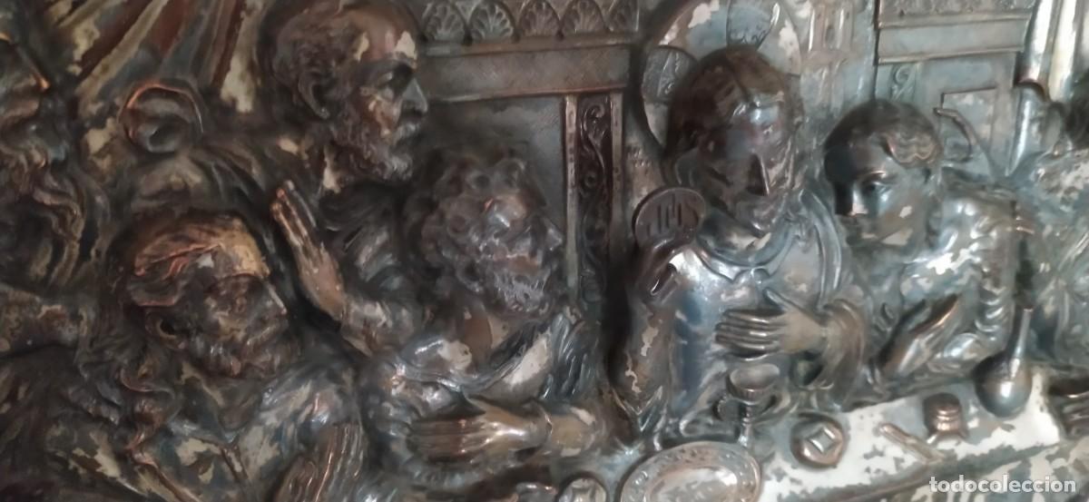 Antig&uuml;edades: Cuadro ultima cena de Jesus en metal - Foto 9