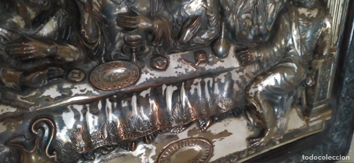 Antig&uuml;edades: Cuadro ultima cena de Jesus en metal - Foto 11