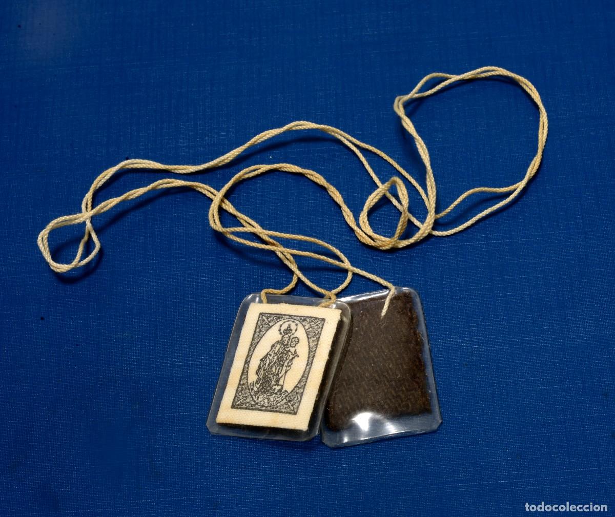 Antig&uuml;edades: PEQUE&Ntilde;O ESCAPULARIO VIRGEN DEL CARMEN - Foto 1