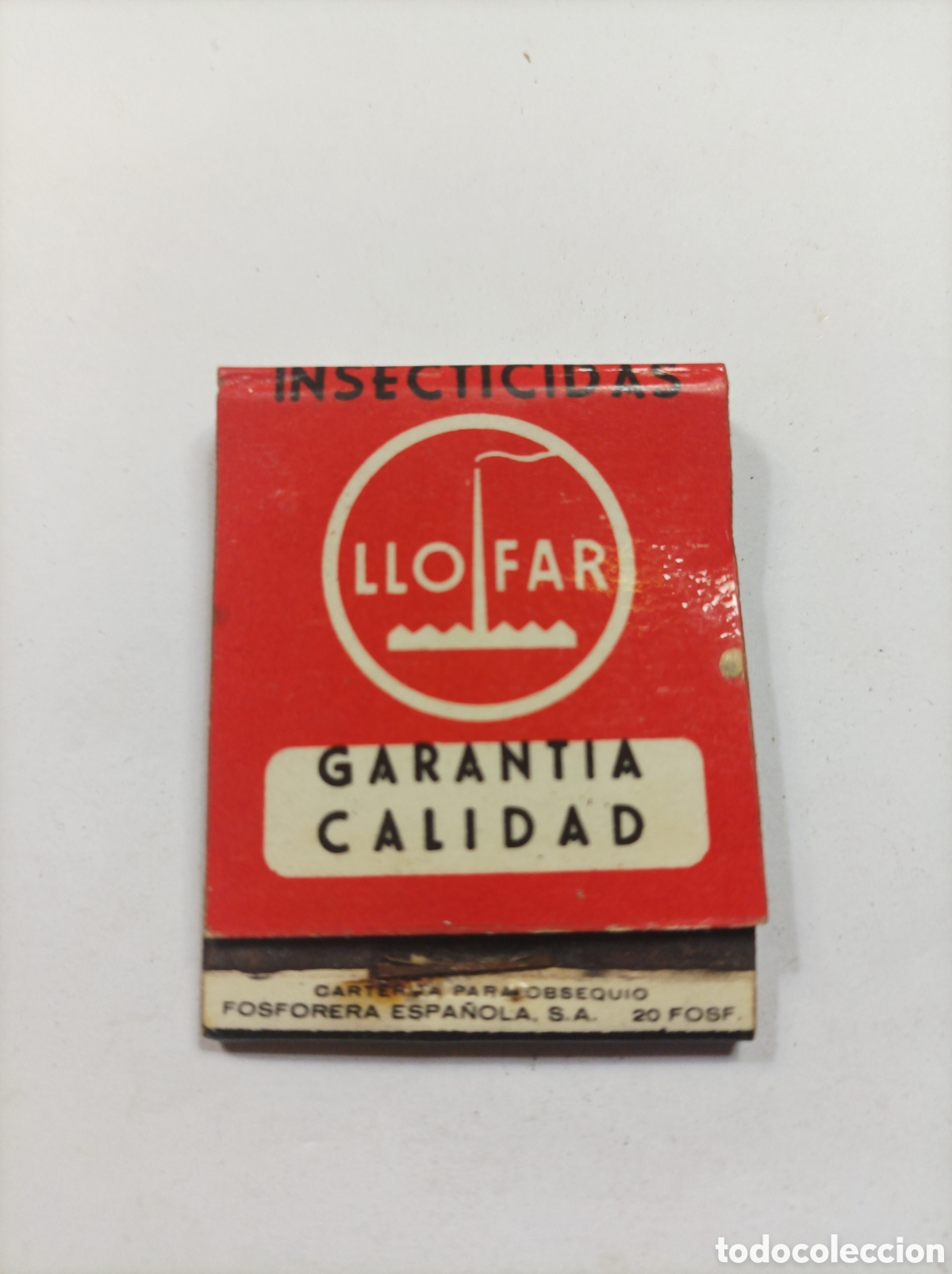 Antiguidades: LLOFAR INSECTICIDA. LIBRITO CERILLAS ANTIGUAS. BUEN ESTADO.