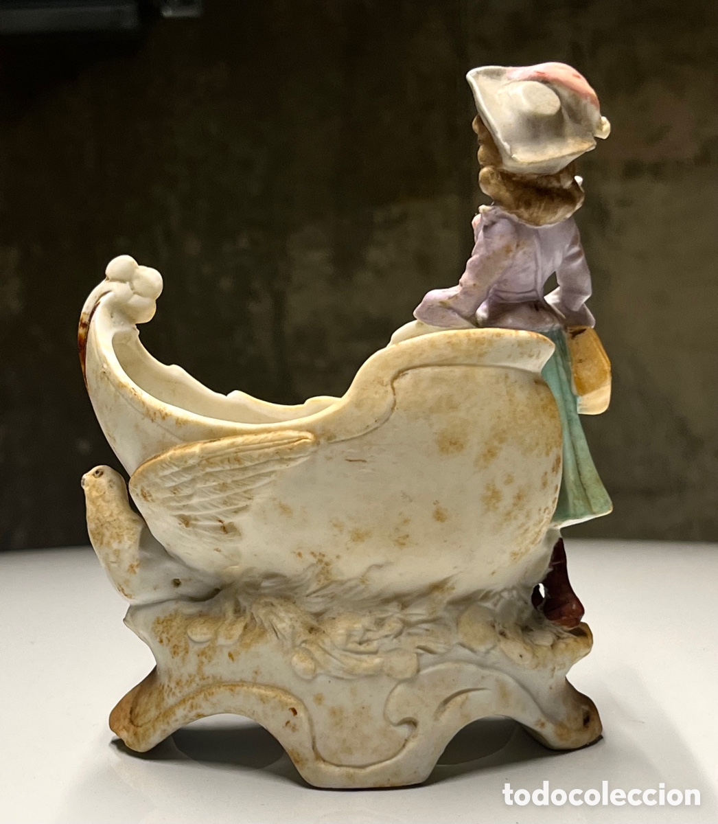 Antig&uuml;edades: CARTERA CON CARROZA, PORCELANA DE BISCUIT - Foto 2