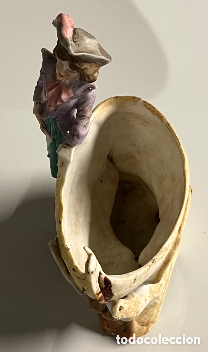Antig&uuml;edades: CARTERA CON CARROZA, PORCELANA DE BISCUIT - Foto 3