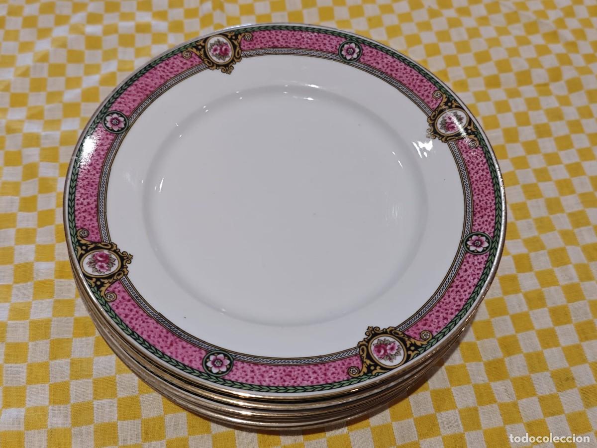 Antig&uuml;edades: 6 platos postre limoges. Francia - Foto 1