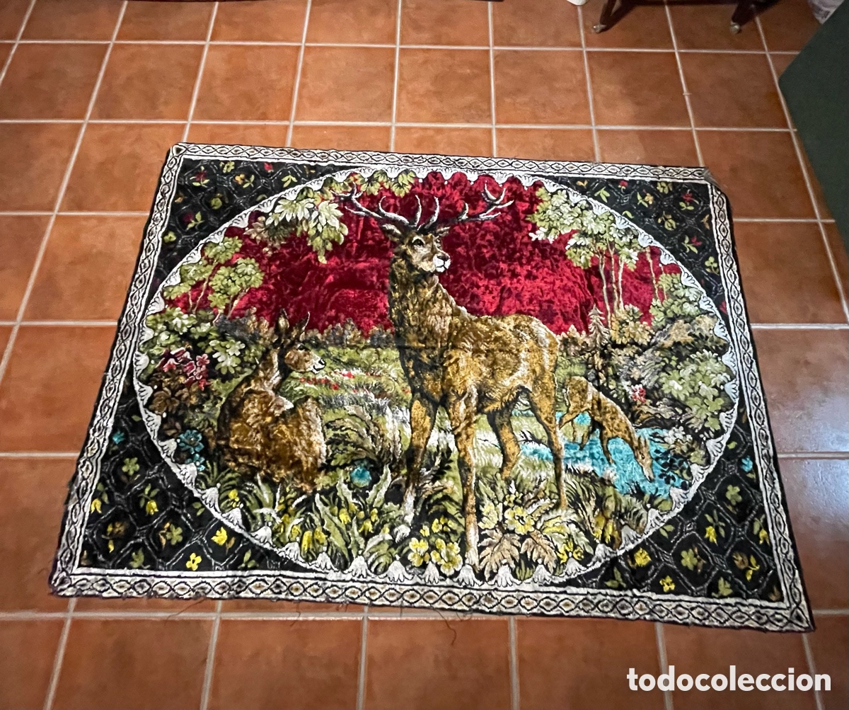 Antig&uuml;edades: Tapiz ciervo buen estado - Foto 2