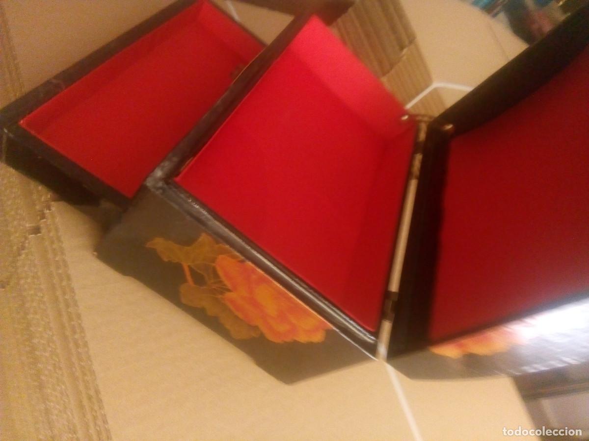 Antig&uuml;edades: CAJA JOYERO MADERA Y TERCIOPELO - Foto 8