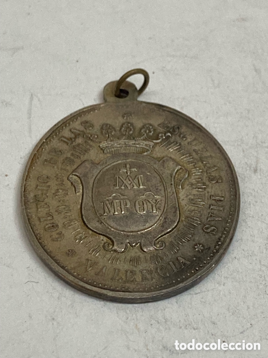 Antig&uuml;edades: Medalla de metal religiosa C370 - Foto 2